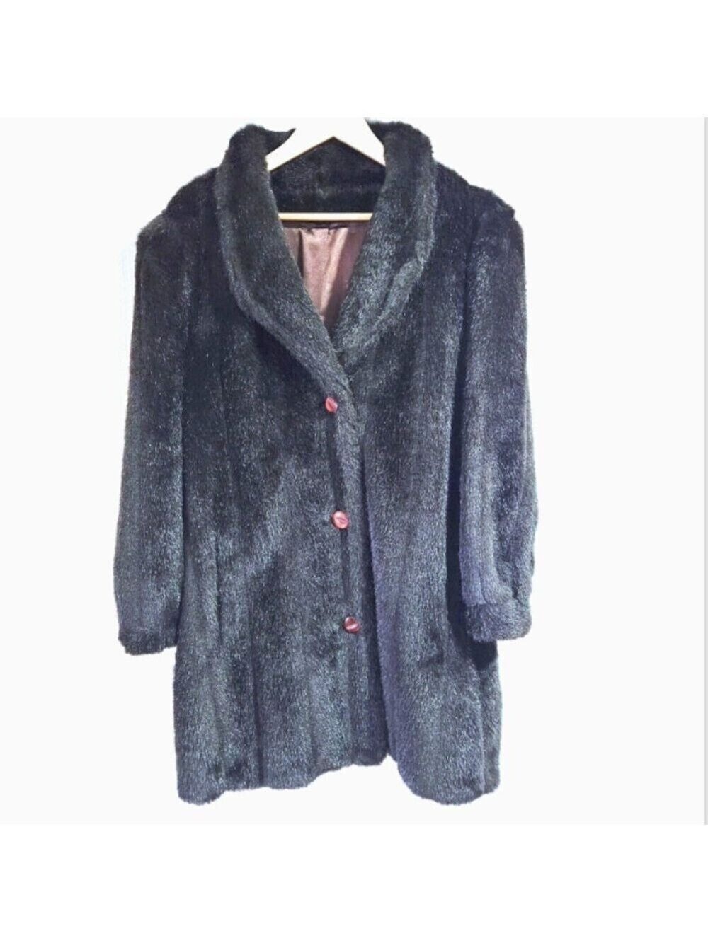 Vintage Sears Ultra Sable Faux Fur Coat • Pink Lining • Retro Winter Style
